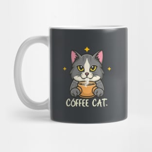 Black coffee cat Mug
